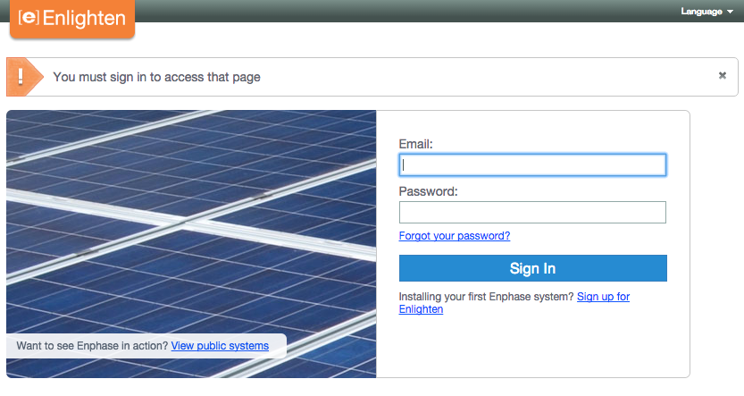 Enphase Login Enlighten Login Page Design